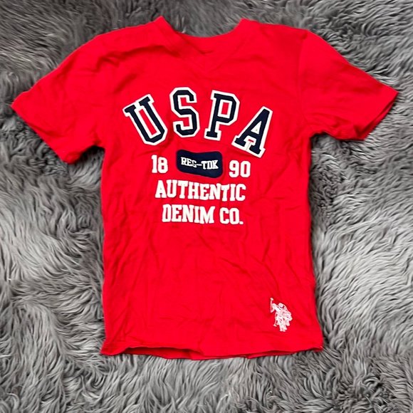 U.S. Polo Assn. | Boy's T-Shirt | Red | Size 7 - Picture 1 of 2